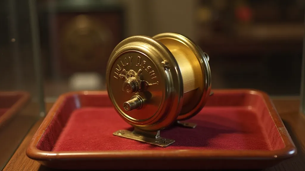 Vintage Pflueger 1600 reel on display