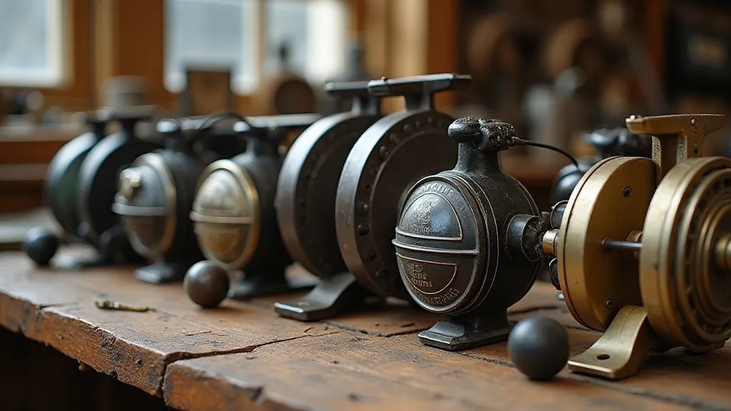 Collection of vintage fishing reels