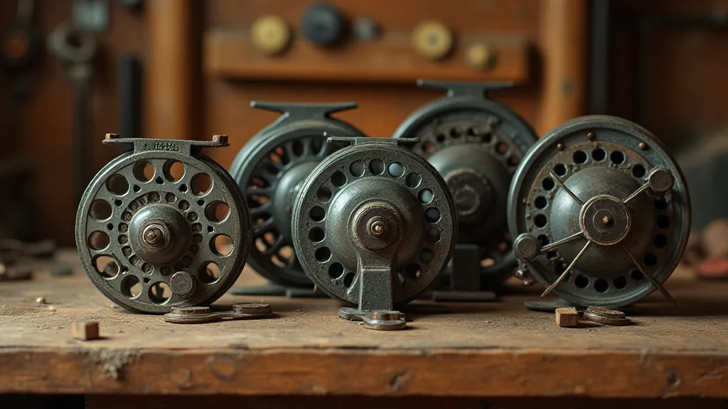 Collection of vintage South Bend reels