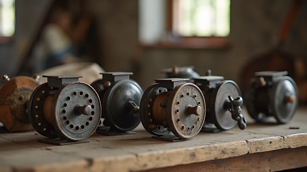 Vintage fishing gear collection
